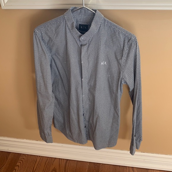 Armani exchange patterned dress shirt size S - Picture 1 of 3